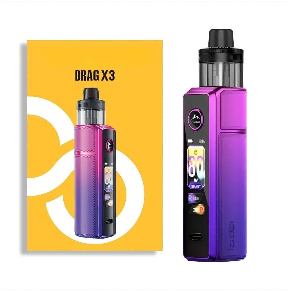 Kit Drag X3 - VOOPOO (Aurora Purple)